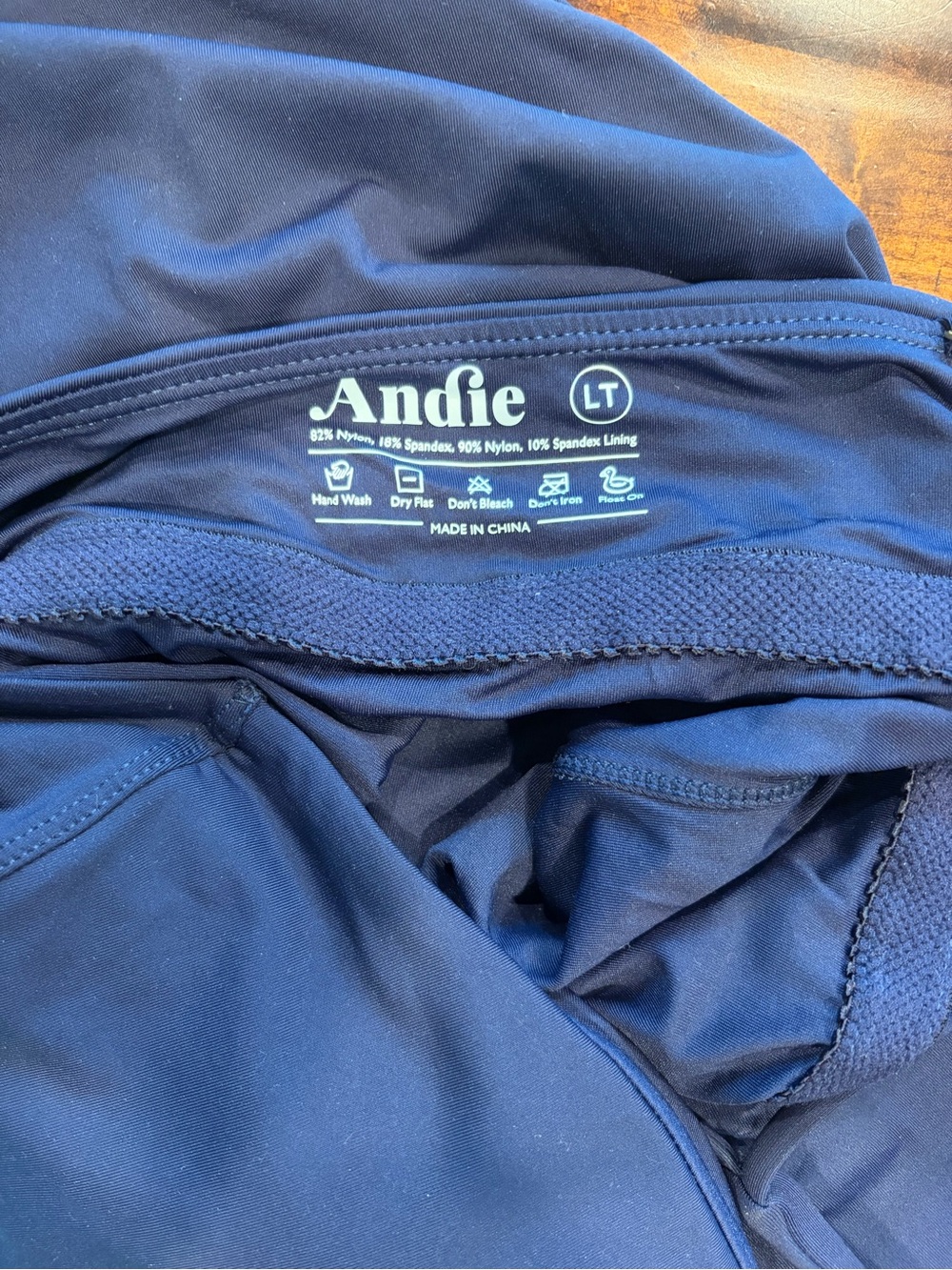 Andie One-Shoulder One-Piece Swimsuit in Navy - Picture 3 of 3
